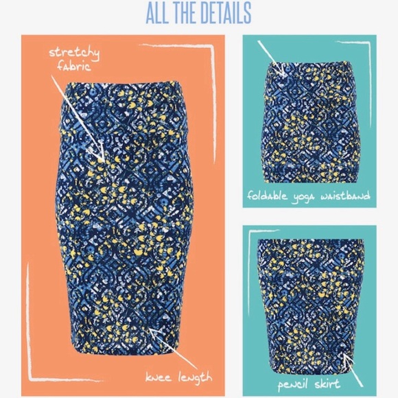 Lularoe Cassie Pencil Skirt - Picture 6 of 6